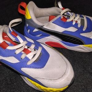 Puma Kids RS-TRCK Primary lace-up sneakers, featuring a white, royal sapphire, ,